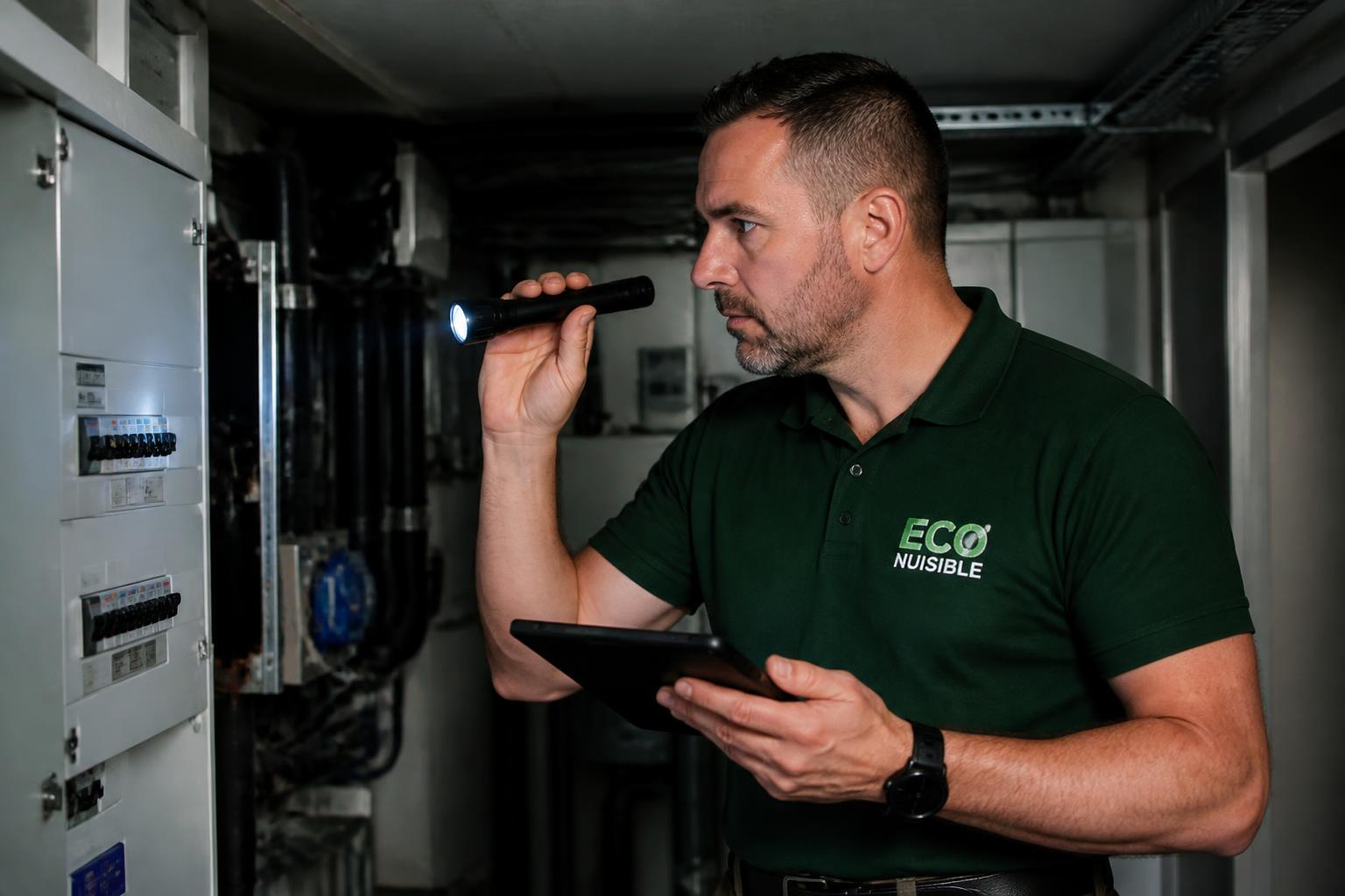 Contrôle d'un local technique d'immeuble par ECO NUISIBLE